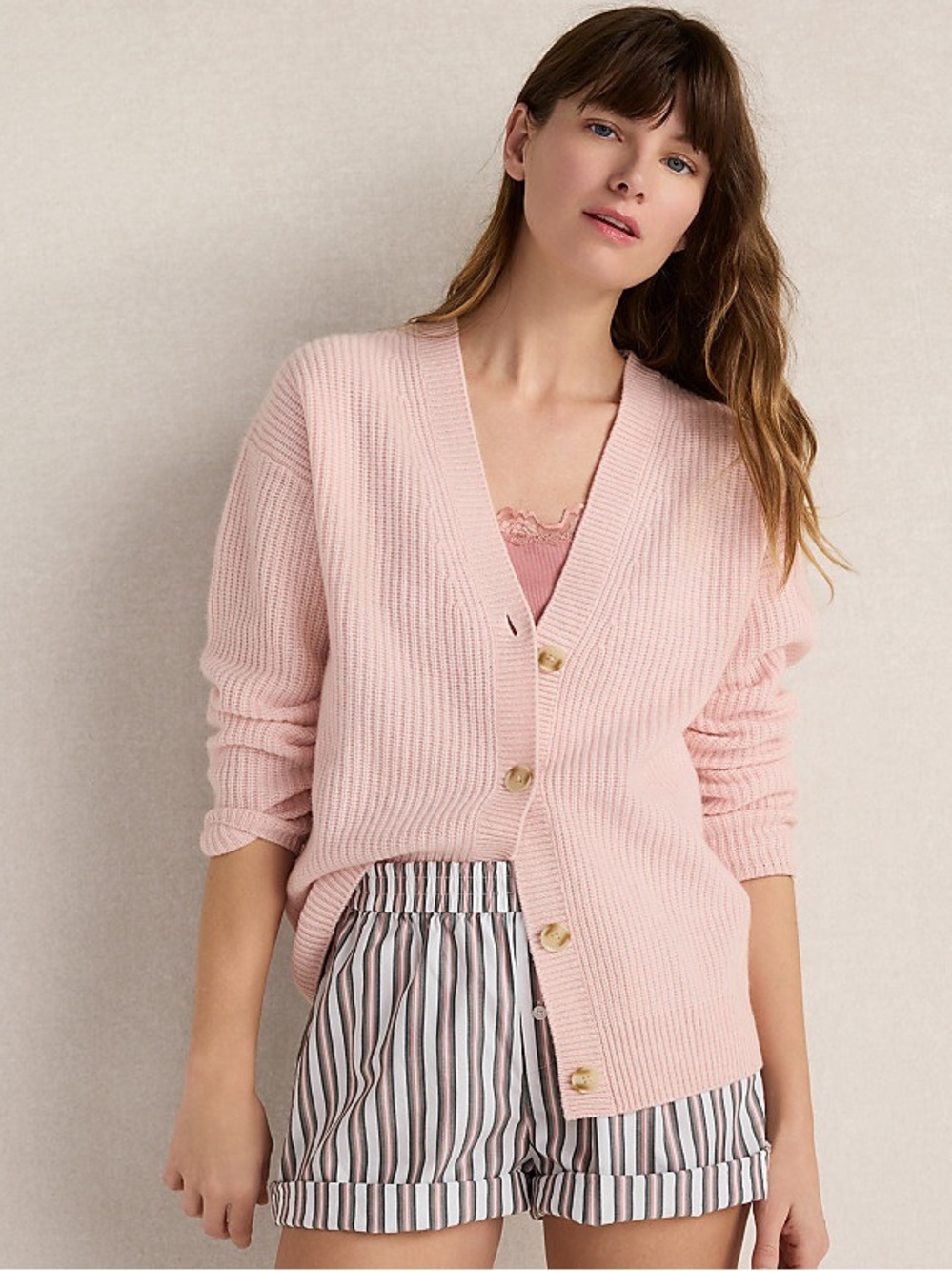Haven Well Within Organic Cotton Shaker Stitch Cardigan